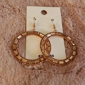 Express rose gold earings